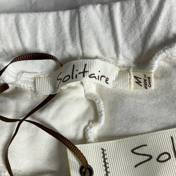 SOLITAIRE MEDIUM OFF WHITE MAXI SKIRT WITH SIDE SLITS New - Picture 6 of 10